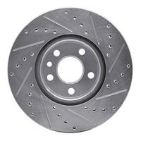 R1 Concepts R1 07-18 Land Rover Range Rover Evoque Front Left Drilled & Slotted Silver Brake Rotor