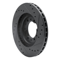 R1 Concepts R1 90-04 Mitsubishi Montero Sport (USA/Canada) Front Left Drilled & Slotted Black Brake Rotor