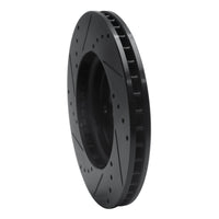 R1 Concepts R1 05-10 Honda Odyssey Front Right Drilled & Slotted Black Brake Rotor