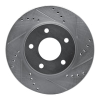 R1 Concepts R1 07-17 Dodge CALIBER Front Right Drilled & Slotted Silver Brake Rotor