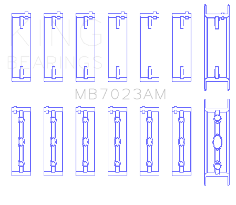 King Engine Bearings Volvo 960 / B6254G/S (Size STD) Main Bearing Set