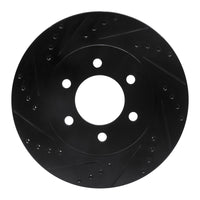 R1 Concepts R1 02-06 Ford Expedition Front Left Drilled & Slotted Black Brake Rotor