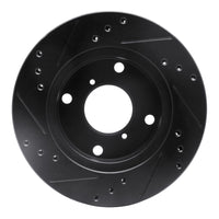 R1 Concepts R1 89-94 Suzuki Swift Front Right Drilled & Slotted Black Brake Rotor