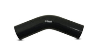 Vibrant 4 Ply Reinforced Silicone Elbow Connector - 3in I.D. - 45 deg. Elbow (BLACK)