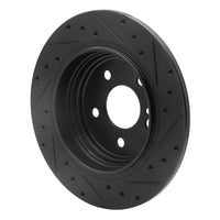 R1 Concepts R1 03-06 Mercedes-Benz CL500 Rear Left Drilled & Slotted Black Brake Rotor