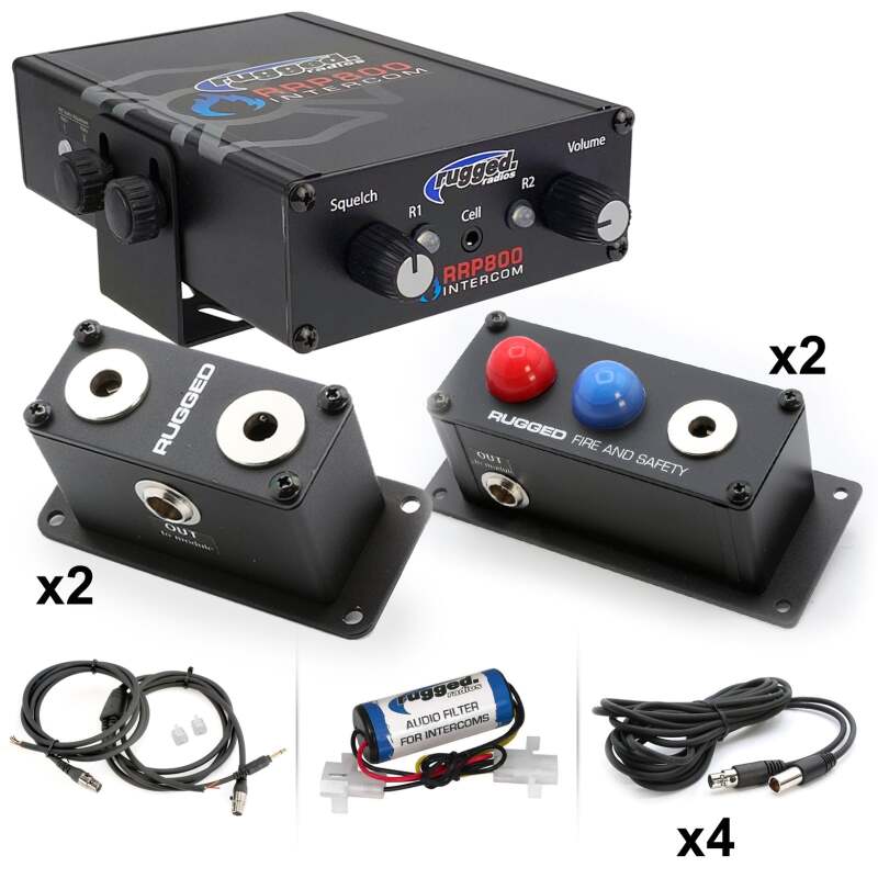 Rugged Radios Fire and Safety 6-Person Dual Radio Intercom Kit
