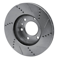 R1 Concepts R1 06-25 American Coach Patriot Front Left Drilled & Slotted Silver Brake Rotor