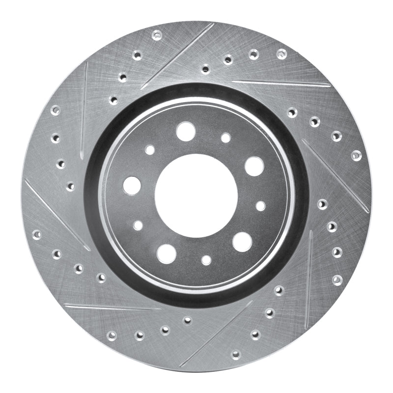 R1 Concepts R1 98-04 Volvo C70 Front Left Drilled & Slotted Silver Brake Rotor