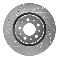 R1 Concepts R1 98-04 Volvo C70 Front Left Drilled & Slotted Silver Brake Rotor