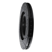 R1 Concepts R1 01-03 Audi S8 Front Left Drilled & Slotted Black Brake Rotor