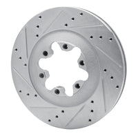 R1 Concepts R1 09-12 Chevrolet Colorado Front Left Drilled & Slotted Silver Brake Rotor