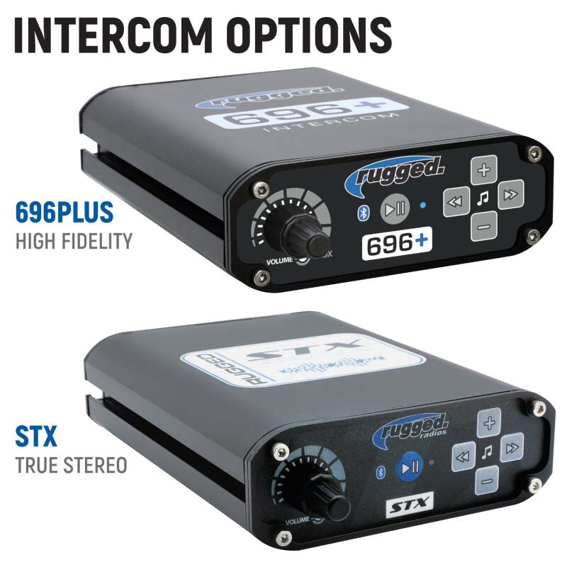 Rugged Radios Yamaha YXZ 1000R Complete Comm Kit w/ BT 2-Way Radio 696 PLUS / M1 VHF Bus Band
