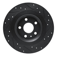 R1 Concepts R1 -25 Volvo XC40 Rear Left Drilled & Slotted Black Brake Rotor