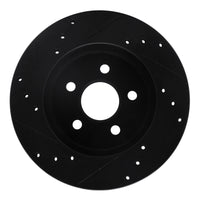 R1 Concepts R1 88-88 Pontiac Fiero Rear/Front Right Drilled & Slotted Black Brake Rotor