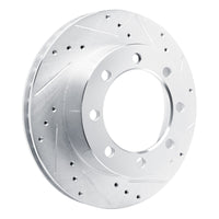 R1 Concepts R1 80-93 Dodge W200 Front Right Drilled & Slotted Silver Brake Rotor