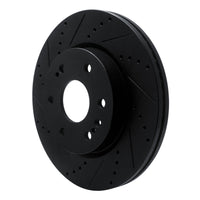 R1 Concepts R1 2019-2026 Cadillac Escalade ESV Front Left Drilled & Slotted Black Brake Rotor