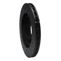 R1 Concepts R1 94-04 Ford Mustang Front Right Drilled & Slotted Black Brake Rotor