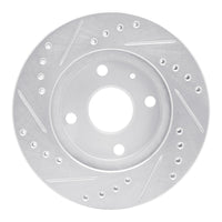 R1 Concepts R1 90-01 Ford Escort Front Right Drilled & Slotted Silver Brake Rotor