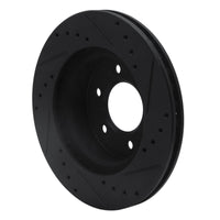 R1 Concepts R1 91-96 Dodge Dakota 4WD Front Left Drilled & Slotted Black Brake Rotor