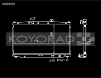 Koyo 11-16 Honda CR-Z 1.5L Hybrid (MT) / 09-14 Honda Fit (MT) Radiator