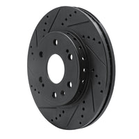 R1 Concepts R1 09-20 Chevrolet TAHOE Front Left Drilled & Slotted Black Brake Rotor