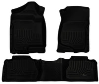 Husky Liners 07-12 Chevy Silverado/GMC Sierra Extended Cab WeatherBeater Combo Black Floor Liners