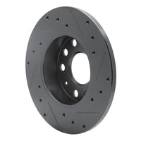 R1 Concepts R1 05-13 Audi A3 Rear Left Drilled & Slotted Black Brake Rotor
