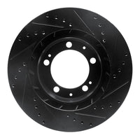 R1 Concepts R1 86-91 Porsche 928 Right Front Drilled & Slotted Black Brake Rotor