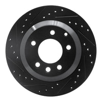 R1 Concepts R1 03-18 Audi Q7 Rear Left Drilled & Slotted Black Brake Rotor