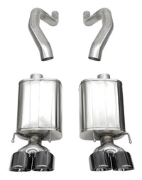 CORSA Performance Corsa 06-13 Chevy Corvette C6 Z06 7.0L / 09-13 ZR1 6.2L Black PVD AxleBack Exhaust w/4.5in Twin Tips