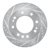 R1 Concepts R1 2011-2025 Chevy Silverado 2500 HD/2500 HD Classic Front Left Drilled & Slotted Silver Brake Rotor