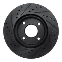 R1 Concepts R1 07-14 Nissan Cube Front Right Drilled & Slotted Black Brake Rotor