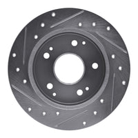 R1 Concepts R1 97-01 Acura Integra Rear Right Drilled & Slotted Silver Brake Rotor