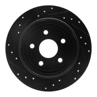R1 Concepts R1 2007-2018 Jeep Wrangler Rear Right Drilled & Slotted Black Brake Rotor