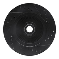 R1 Concepts R1 87-92 Lincoln Mark VII Front Left Drilled & Slotted Black Brake Rotor
