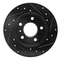 R1 Concepts R1 04-16 Buick Allure Rear Left Drilled & Slotted Black Brake Rotor