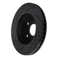 R1 Concepts R1 91-96 Toyota Previa Front Right Drilled & Slotted Black Brake Rotor