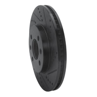 R1 Concepts R1 88-98 Saab 9000 Front Right Drilled & Slotted Black Brake Rotor