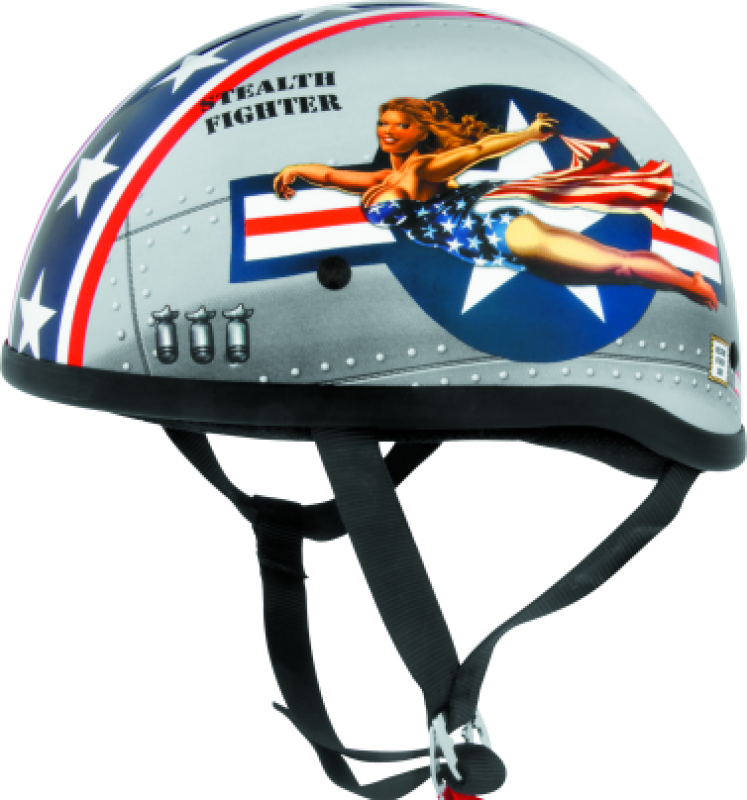 Bikers Choice Skid Lids Bomber Pinup Original Helmet - Large