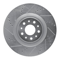 R1 Concepts R1 14-19 Fiat 500L Front Left Drilled & Slotted Silver Brake Rotor