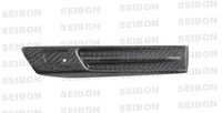 Seibon 09-10 Nissan GTR R35 Carbon Fiber Fender Duct Logos (Pair)