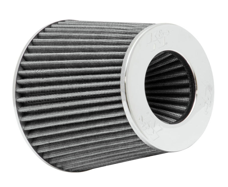K&N Engineering K&N Universal Filter Chrome Round Tapered White - 4in Flange ID x 1.125in Flange Length x 5.5in H