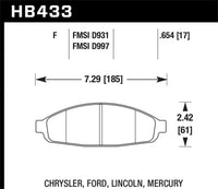 Hawk Performance Hawk 03-11 Ford Crown Victoria DTC-70 Race Front Brake Pads