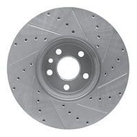 R1 Concepts R1 10-16 Volvo XC60 Front Left Drilled & Slotted Silver Brake Rotor
