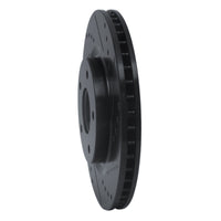 R1 Concepts R1 07-15 Nissan Rogue Front Right Drilled & Slotted Black Brake Rotor