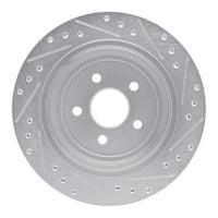 R1 Concepts R1 89-95 Chrysler LeBaron Rear Left Drilled & Slotted Silver Brake Rotor