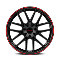 Touren 3260 TR60 16x7 / 5x110/115 BP / 42mm Offset / 72.62mm Hub Gloss Black w/ Red Ring Wheel