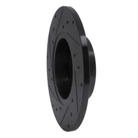 R1 Concepts R1 70-73 Nissan 240Z Front Right Drilled & Slotted Black Brake Rotor