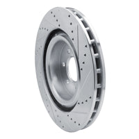 R1 Concepts R1 03-17 Dodge Viper Front Left Drilled & Slotted Silver Brake Rotor
