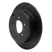 R1 Concepts R1 07-15 Mitsubishi Outlander Rear Left Drilled & Slotted Black Brake Rotor